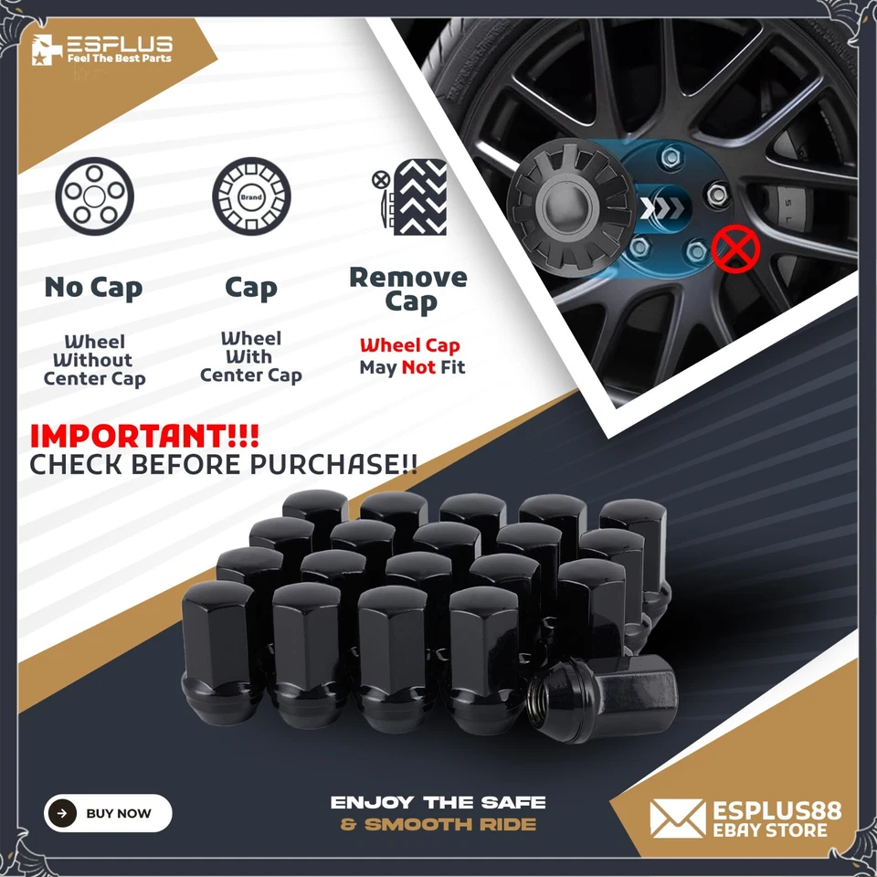 Tuerca 24 XL GMC OEM negra M14x1,5 apta para Acadia/Cañón/Savana/Sierra/Yukon 6 tacos Foto 4 de 4