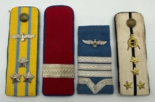 LOT of 4 Romanian Officer Shoulder Boards Air Force Insignia COLD WAR Socialist