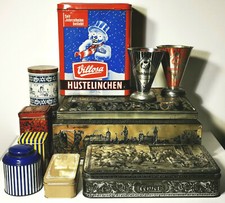 AUSWAHL: vintage alt BLECH DOSE Metalldose Messbecher Werbung Rarit&auml;t Tin Box