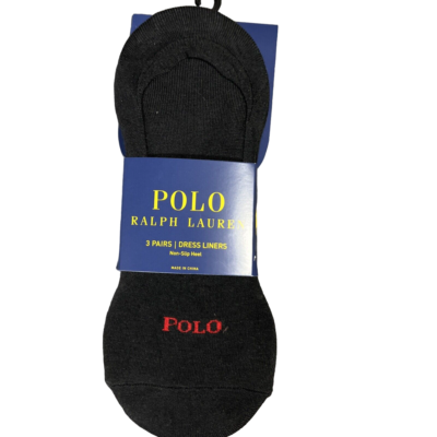 NEW Polo Ralph Lauren Dress Liners Socks 3-Pairs Pack Size 10-13 Black |  eBay