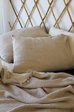 Muslin Gauze Blanket, Cotton Muslin Bedspread, Boho Throw Blanket, King Quilt