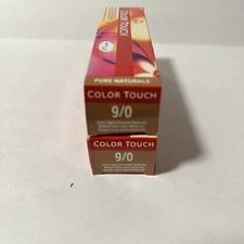 Wella Color Touch Multidimensional Hair Color 2oz. 9/0 Light Blonde 2 Tubes NEW!