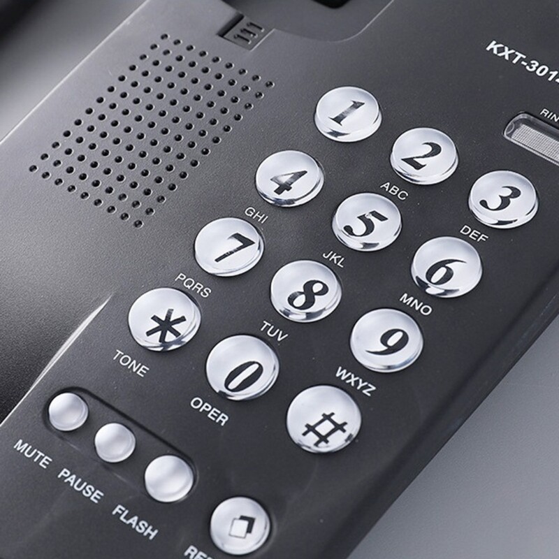 Corded Phone with Big Button Desk Landline Phone for Elderly Hands Free