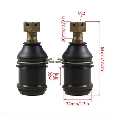 2pc M12 20mm Front Lower Ball Joint for ATV Quad Bike Go Kart 50cc 110cc 125cc