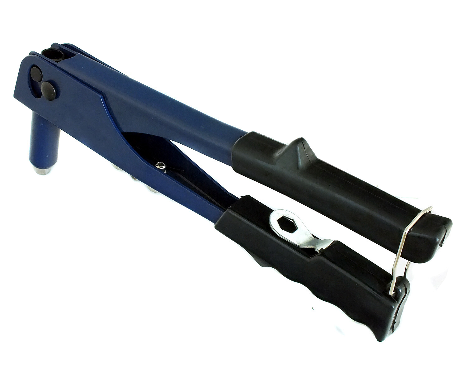 HEAVY DUTY 4 NOZZLE HEAD HAND RIVETER TOOL RIVET GUN PLUS 75 BLANK POP ...