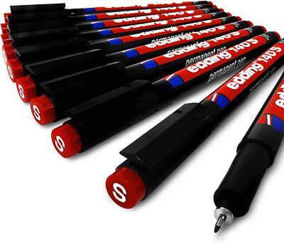 Edding 4-140002 permanent pen 140 s Farbe rot 10 Stück Neu / Ovp