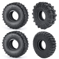 RCBATER 4Pc 62mm 1.0inch Tires Mud Terrain Tires for 1/24 Axial SCX24 RC Crawler