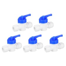 5pcs, Push to Connect Fittings 3/8" OD x 3/8" OD Plastic Ball Valve 10-10mm 