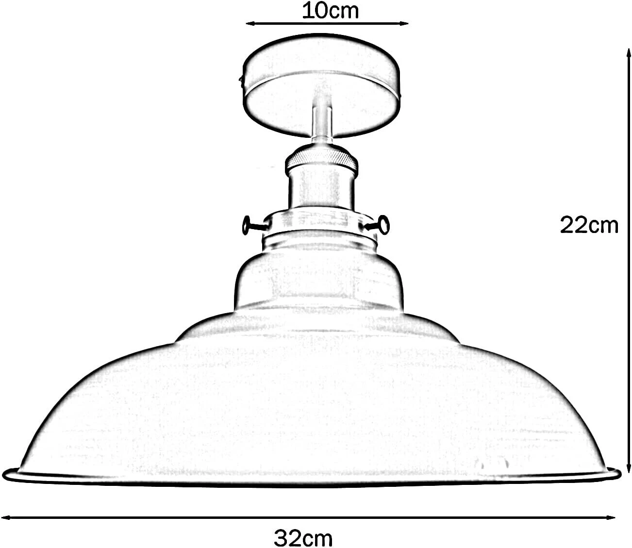 flush mount Curvy Wire cage Ceiling Light