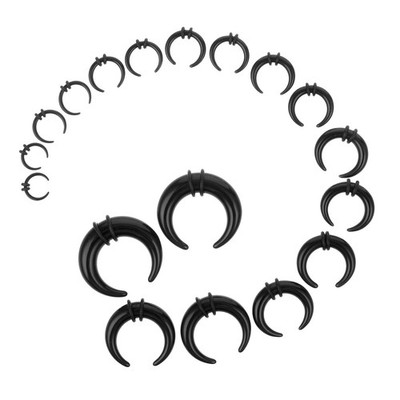 18 Stück Septum Piercing Acryl Pincher Tapers C Form Piercing Nasenringe Sept...