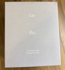 Liis Bo Perfumed Candle NIB 8 Oz 50-60 Hour Burn Time Cedar, Vanilla, Pine Elemi
