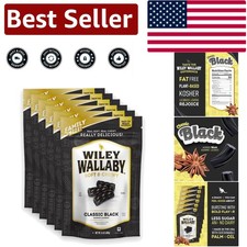 Gourmet 24oz Black Licorice Twists -  Chewy Candy (6-Packs) Delight