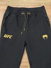 Felpa Venum UFC uomo S nero oro pile elasticizzato pantaloni jogger casual palestra