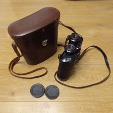 Carl Zeiss Jena Octarem Binoculars 8x50B Leather Strap Case 