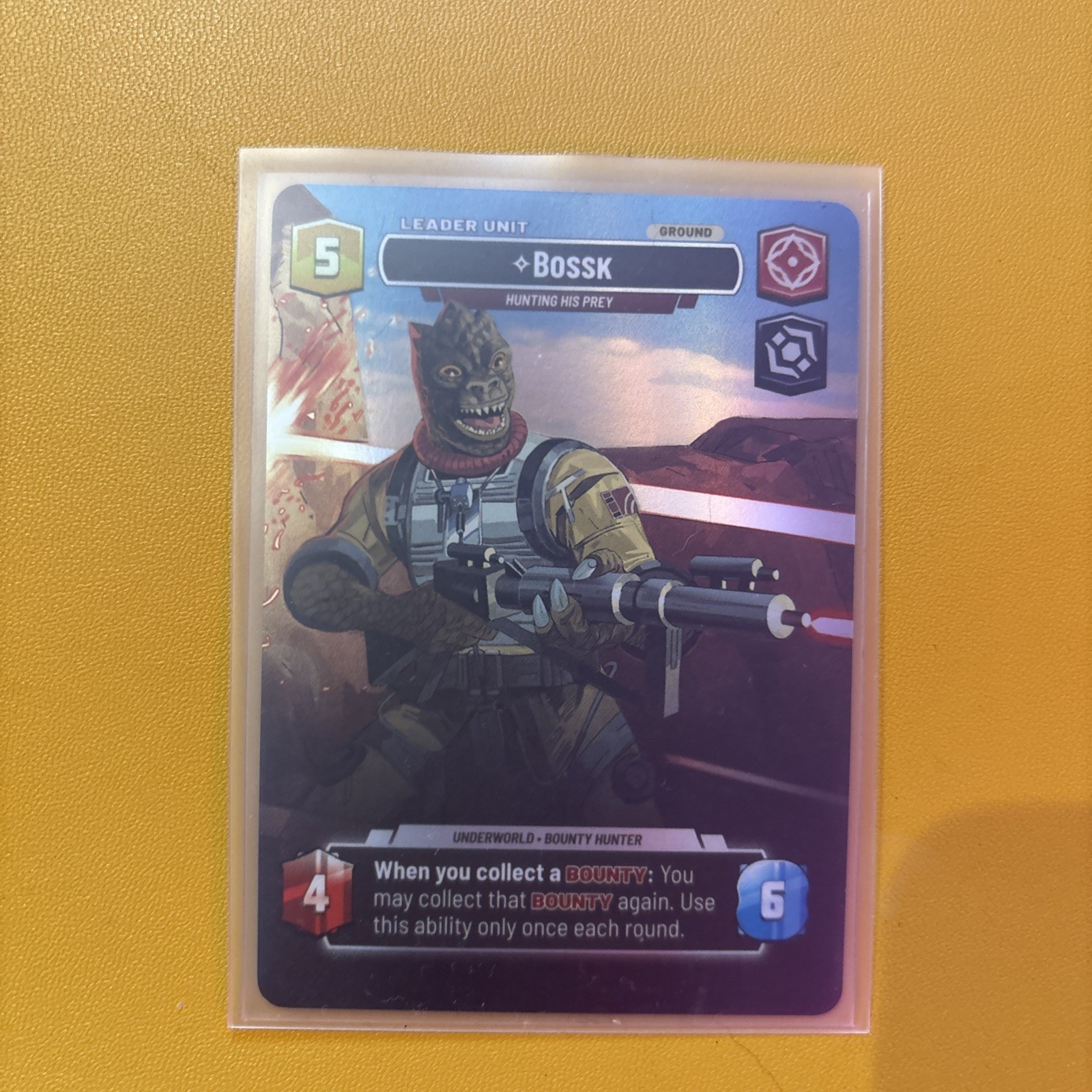 Bossk Hunting His Prey Showcase Star Wars Unlimited