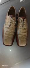 David Eden Men's Exotic Crocodile Lizard  Dress Shoes In The Size 12