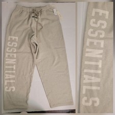 Fear of God Essentials Relaxed Sweatpant Mens SZ M Heather Stone Baggy Spellout