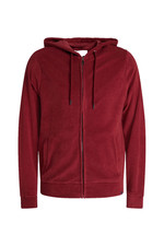 Derek Rose Full Zip Hoodie Men  s LARGE Burgundy Red Soft London Made in Portugal