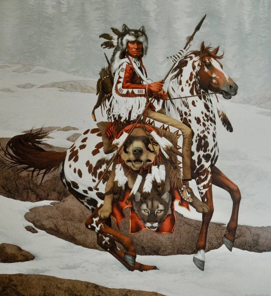 Impresiones artísticas Bev Doolittle 12"X12” papel de lona "espirras guardianes" oso caballos pintos Foto 2 de 4