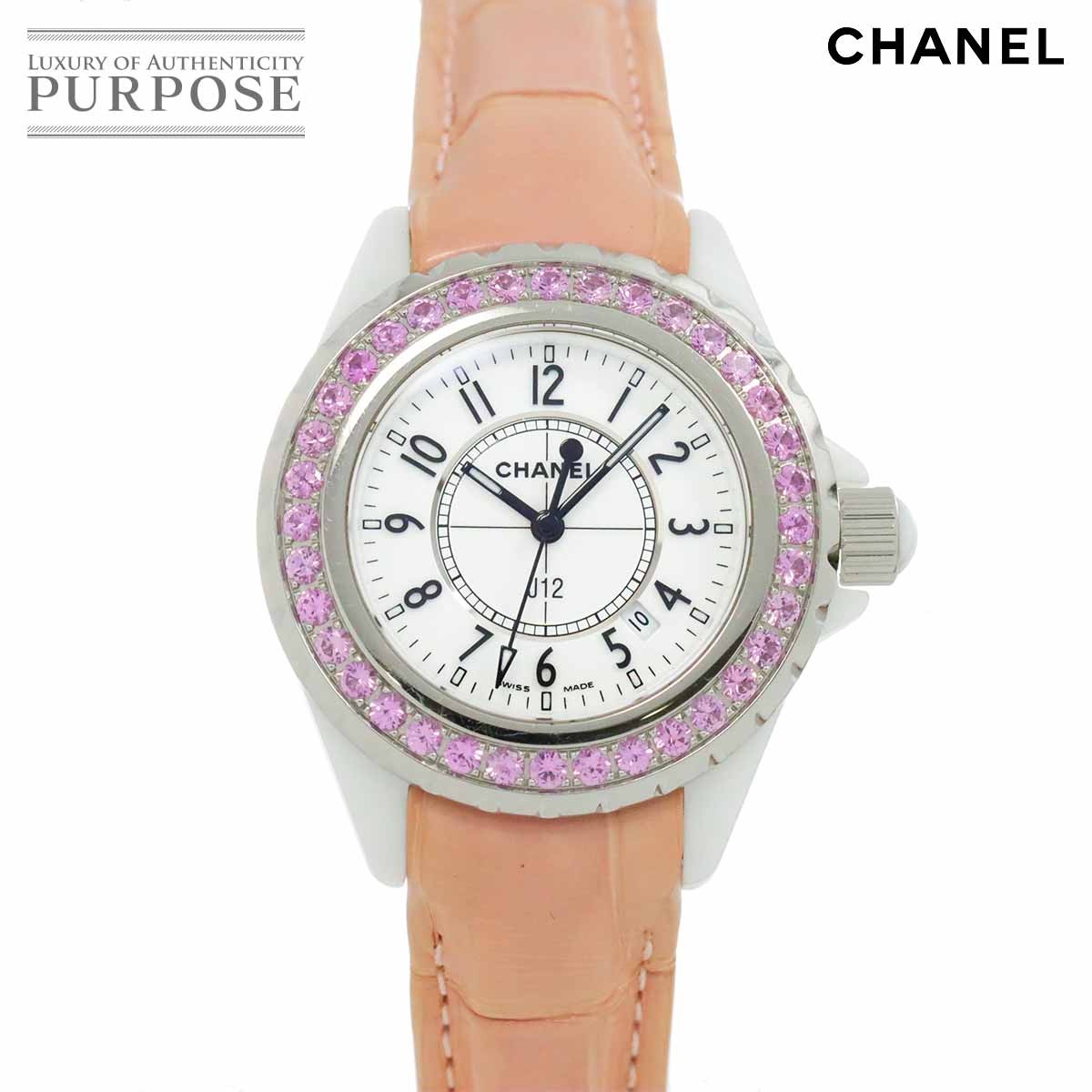 CHANEL J12 H1336 Women's Used Watch Pink Sapphire