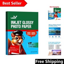 High-Quality 100 Sheets 8.5x11 Photo Paper - Glossy Finish for Excellent Results