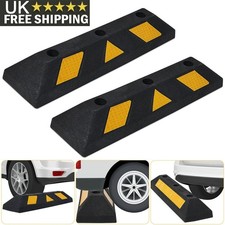 2x Heavy Duty Driveway Car Parking Curb Garage Wheel Stop Safety Block Stoppers
