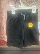 Carters Black Pull-On Elastic Flexible Drawstring Shorts Unisex Size 4-5T NEW