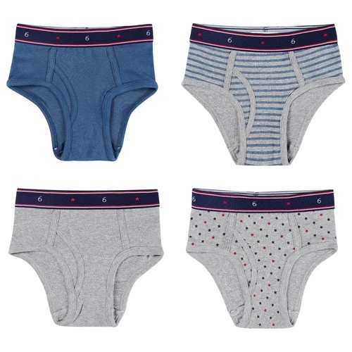Buyless Fashion Boys Brief In Assorted Colors Soft Cotton Underwear 4 Pack
