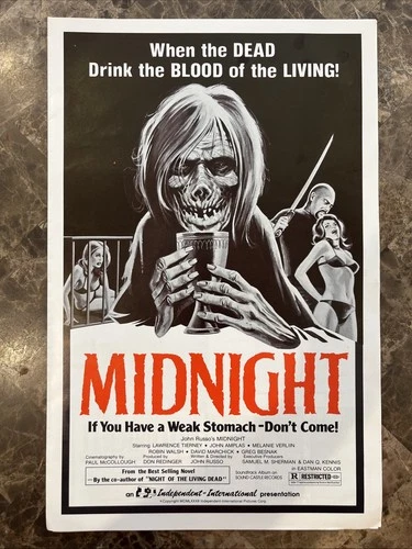 RARE 1982 Press Book MIDNIGHT Movie Ad Slick Sheet Booklet - John Russo