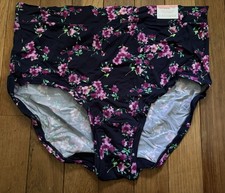 Plus Size 14/16 Lane Bryant Cacique Comfort Bliss Full Brief Navy Blue Purple