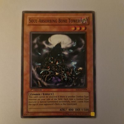 1x Seelenabsorbierende Knochenturmkarte SD2-DE009 1. Auflage Common Yu-Gi-Oh! TCG NM