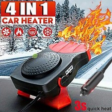 Portable Car Heater Vehicle 3-Outlet 150W Plug in Fast Heating Defrosts Defogger