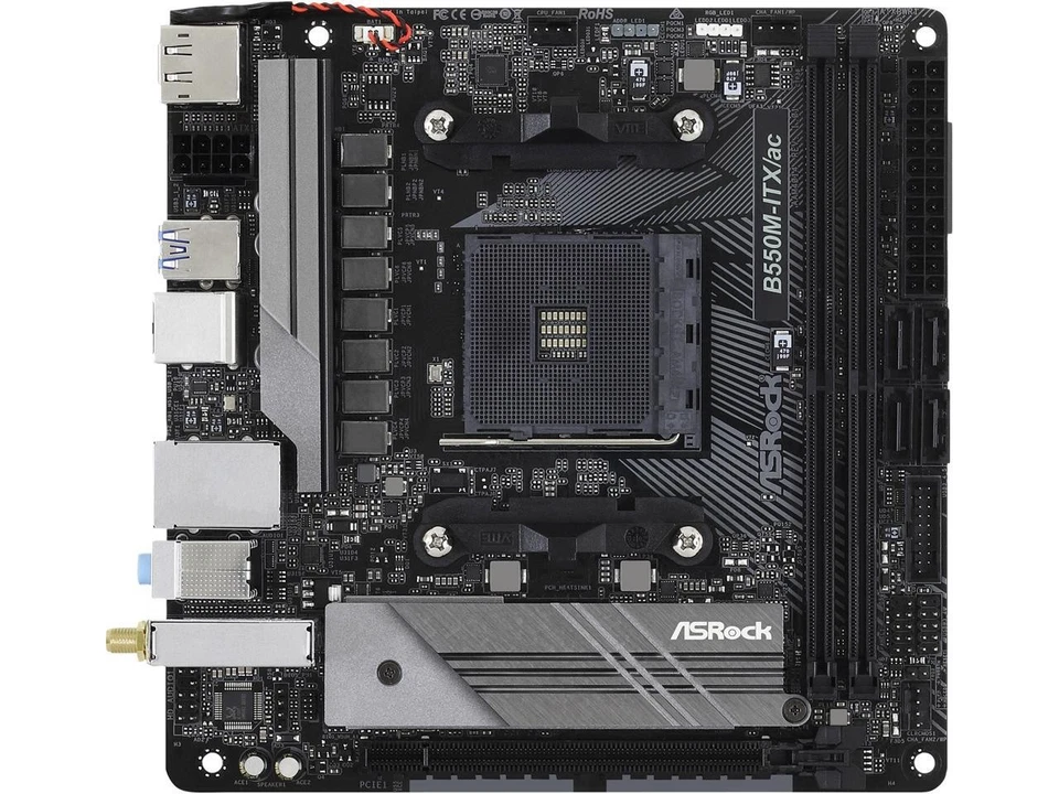 ASRock B550M-ITX/AC AM4 AMD B550 Mini ITX AMD Motherboard - Image 2 of 4