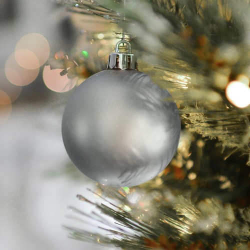 24 pezzi per scatola Palline di Natale 4cm Decorazioni natalizie in plastica - Foto 7 di 24