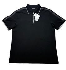 Polo Balmain nera con zip da uomo taglia S Xl