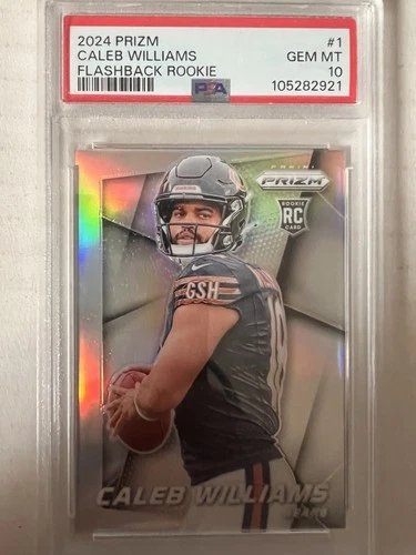Panini 2024 Prizm Flashback Rookie Caleb Williams Silver Prizm #1 PSA 10 Bears