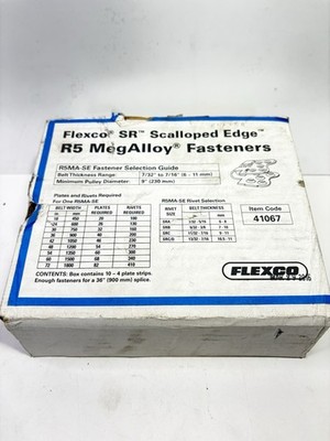 Box of 10-Flexco SR Scalloped Edge 41067 R5MA-SE MegAlloy Belt Fasteners