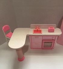 Vtg 1991 Barbie Wash  Watch Sink, Dishwasher And Stool