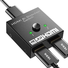 HDMI Splitter 1 In 2 Out 4K UHD 3D 1080P 2-Port Repeater Splitter Amplifier 1x2