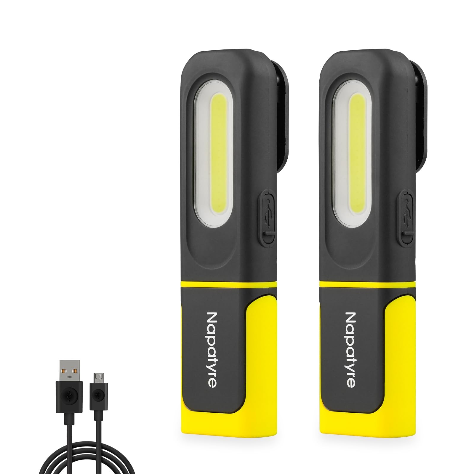 Lampe de poche stable et projecteur de travail LED rechargeable à aimant pour réparer sans contrainte