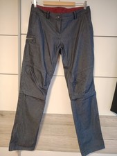 Trekkinghose, Zipp Off, Gr 40, Damen Wanderhose, Decathlon, Jeansblau, 