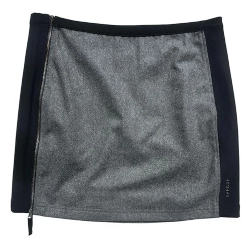 SKHOOP Sweden US size M Gray Black Wool Zip Mini Skirt Gorpcore Nordic Ski Hike
