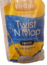 O Cedar Twist 'N Mop Cotton Twist Mop Refill Powerfibers Super Absorbent NEW NIP