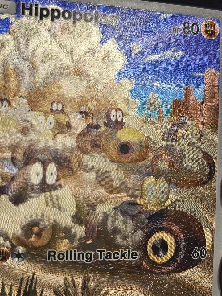 Hippopotas 171/155 Pokemon TCG Pocket Space-Time Smackdown Textured Fanart Card - Image 3 of 4