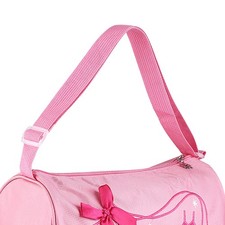 Girl Kids Dance Ballet Swim Bag Backpack Embroidered Tote(Pink)