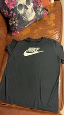 Nike T shirt boys black grey white Knit Cotto...