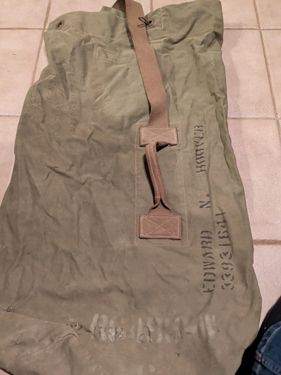 Vintage Army Duffle Bag In Collectible Military Surplus Bags