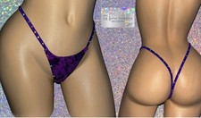 EXOTIC/ STRIPPER/ RAVE WEAR: 1 PIECE THONG WITH RHINESTONES