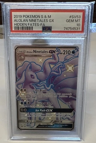 Pokemon  Alolan Ninetales GX SV53/SV94 Sun & Moon Hidden Fates PSA 10 !!!!!!!!!!