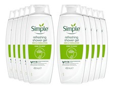 Simple Kind to Skin Refreshing Shower Gel with Gentle Formulation 450ml, 10 Pack 6.66 per litre